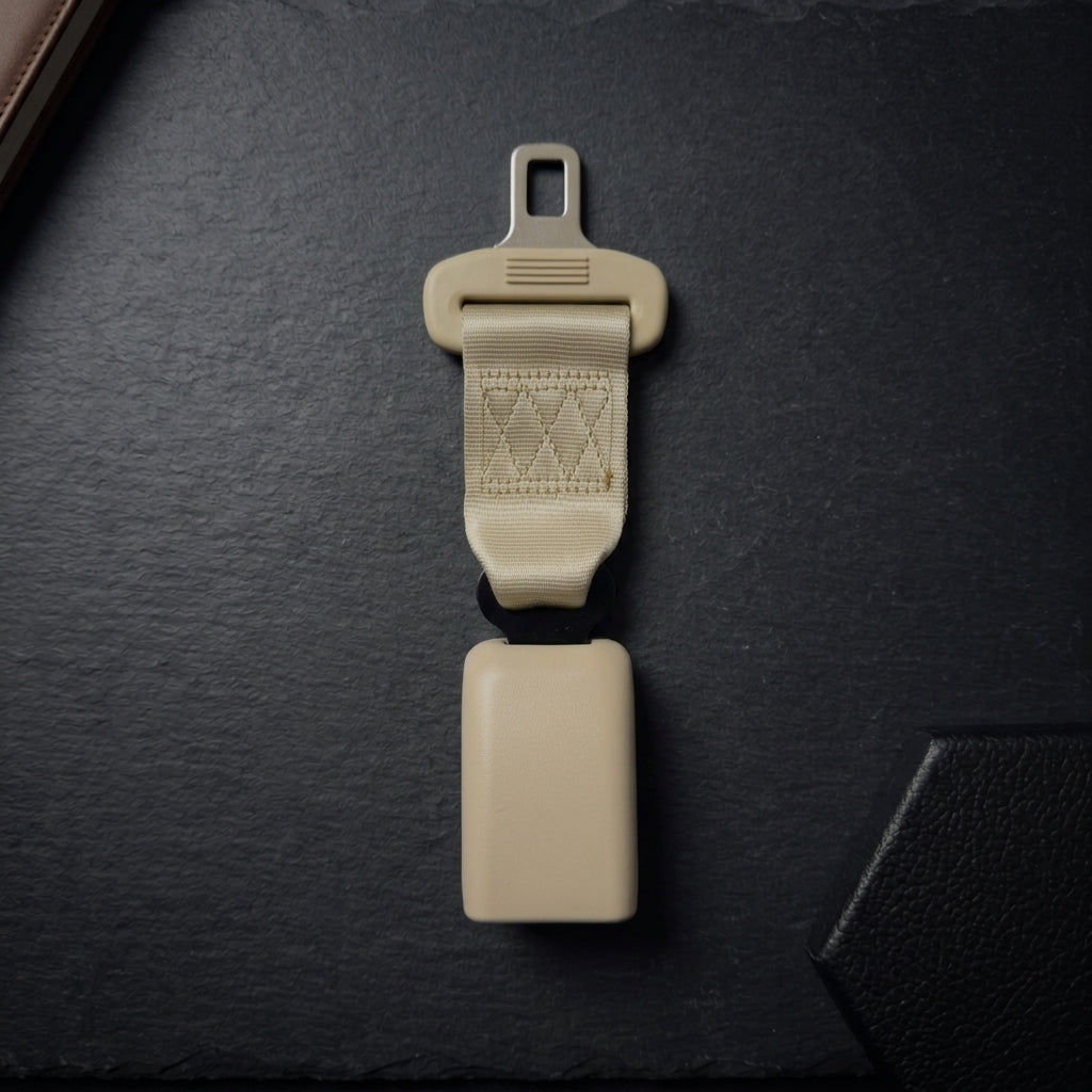 Regular 7-inch beige seat belt extender for Ferrari 456M