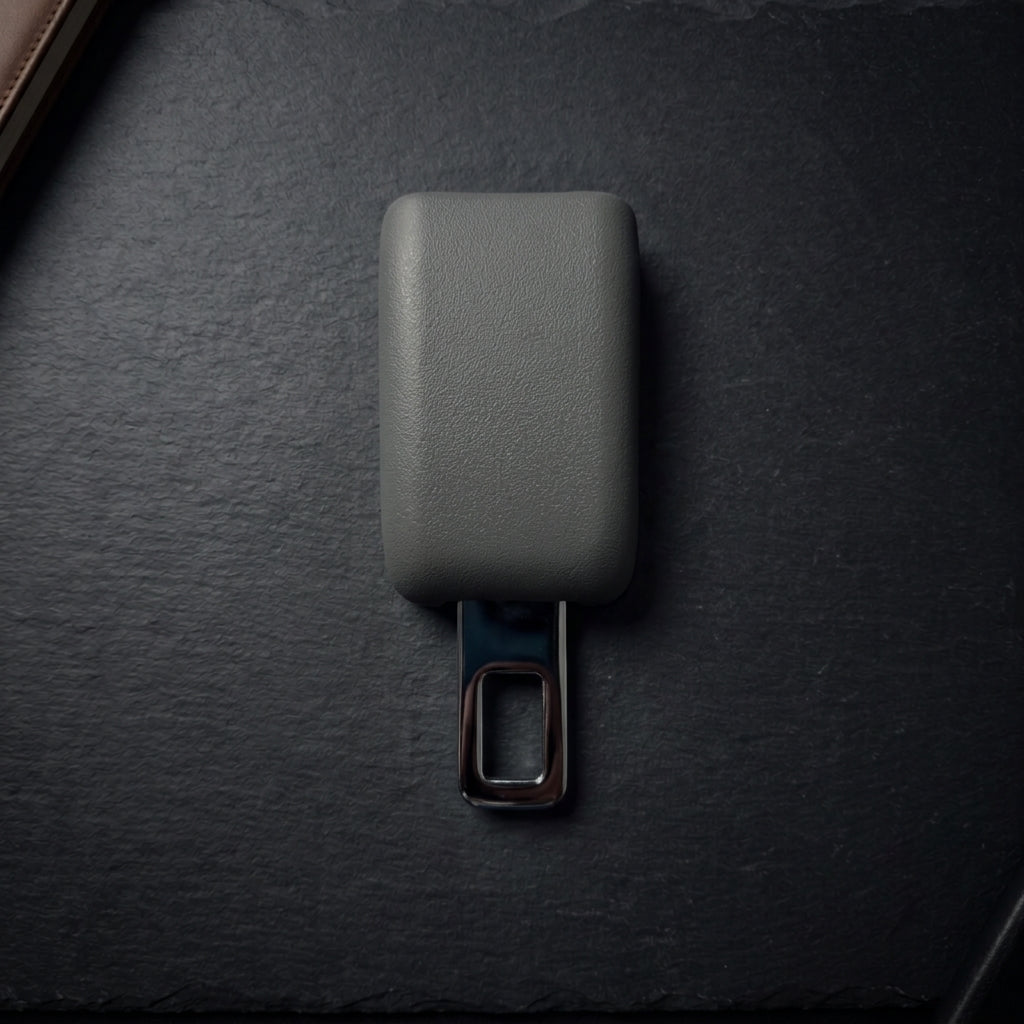 Rigid 3-inch gray seat belt extender for Dodge Challenger