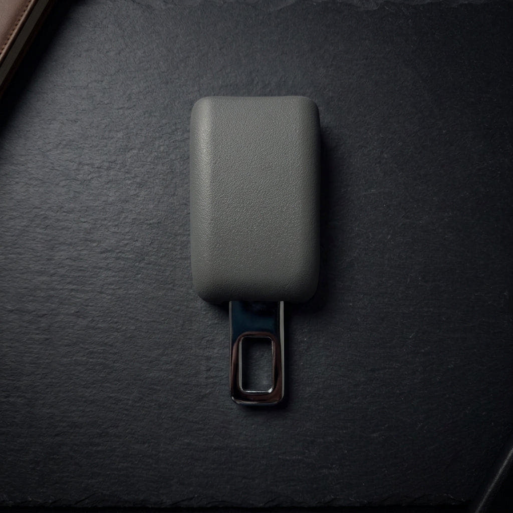 Rigid 3-inch gray seat belt extender for Kia Seltos